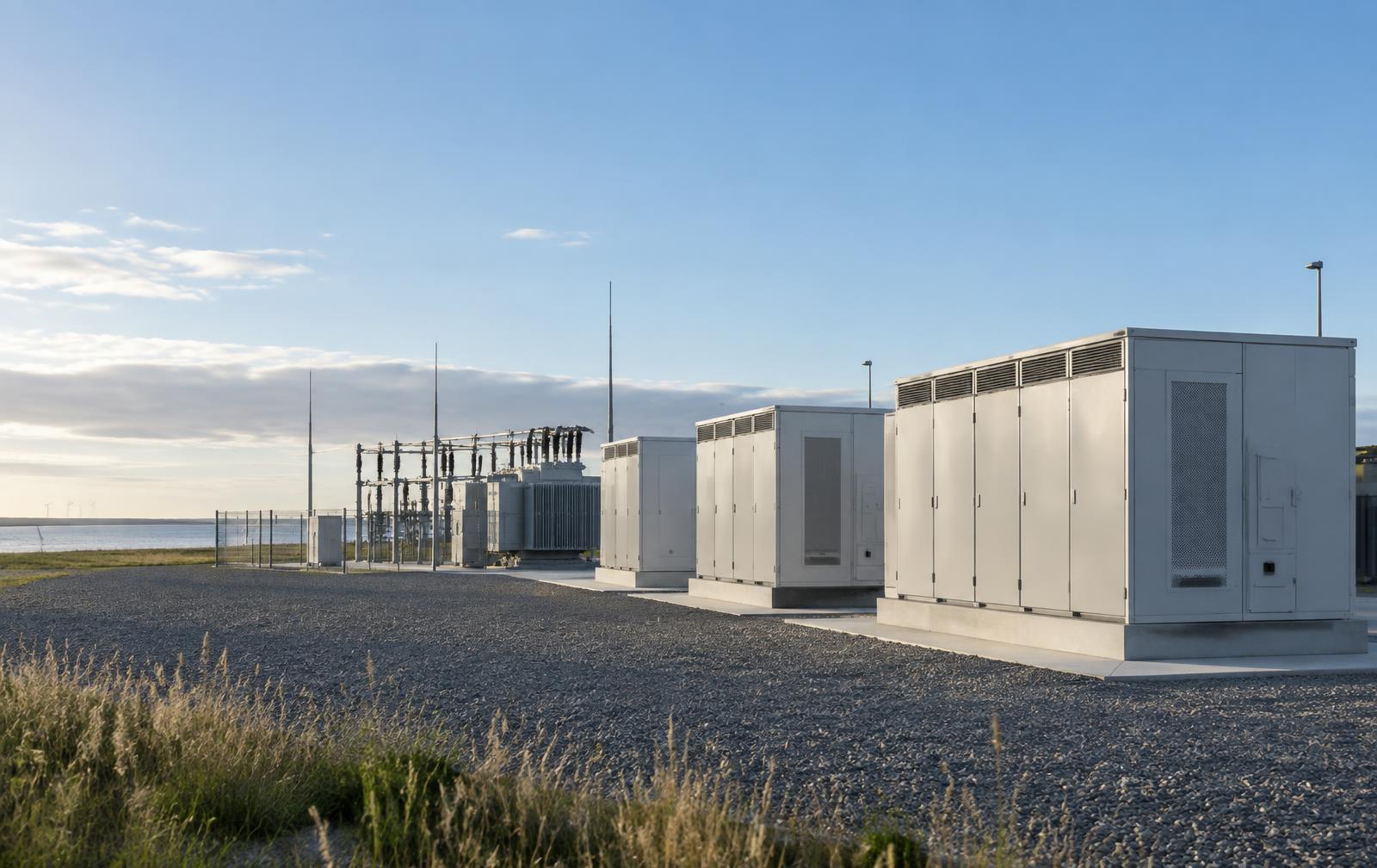 Batterianlæg ved en erhvervsejendom